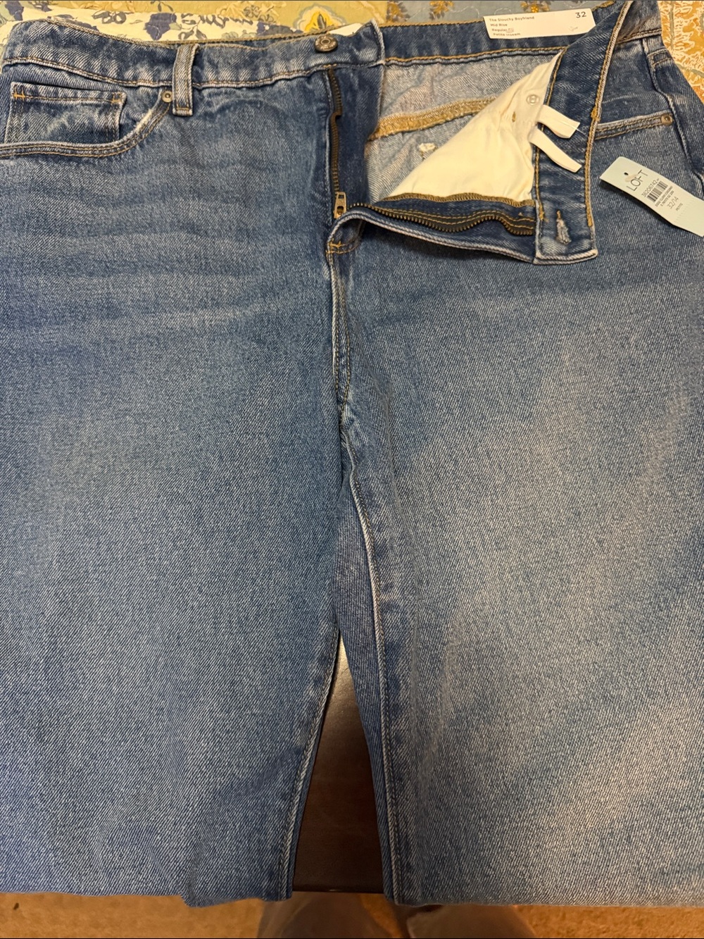 LOFT Women's Light Blue Boyfriend Jeans
